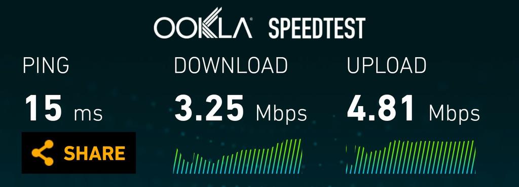 MossCla's tweet photo. @CoxHelp Really enjoying these 50gb/s speeds I pay for. Highly frustrating. http://t.co/Ge3ZyaVFqP