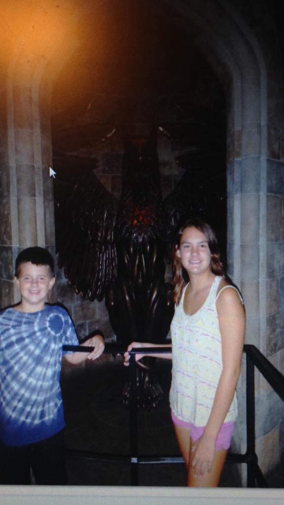 deptofmagic's tweet photo. #tbt to when I went to HP world at Universal. I promise I'm not that ugly anymore that was like a thousand years ago. http://t.co/yoVeTe3cDN