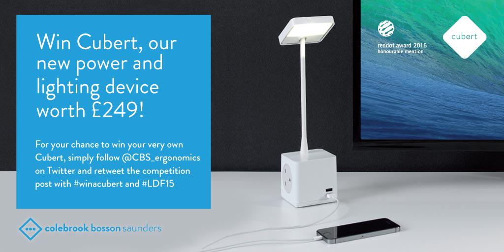 CBS Products (@cbs_ergonomics) on Twitter photo The clock is ticking NOW! Follow <a href="/CBS_ergonomics/">CBS Products</a> & Re-Tweet for a chance to WIN Cubert worth £249! #LDF15 #WinaCubert The clock is ticking NOW! Follow <a href="/CBS_ergonomics/">CBS Products</a> & Re-Tweet for a chance to WIN Cubert worth £249! #LDF15 #WinaCubert