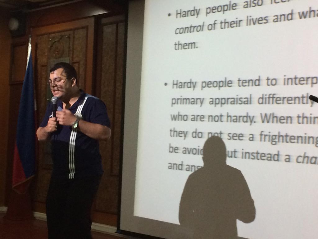 USTESC's tweet photo. Our third speaker, Mr. Richthofen de Jesus for our Stress Management Seminar. 
#SocialAwarenessWeek2015 
#SMS http://t.co/79wsuv9xo1