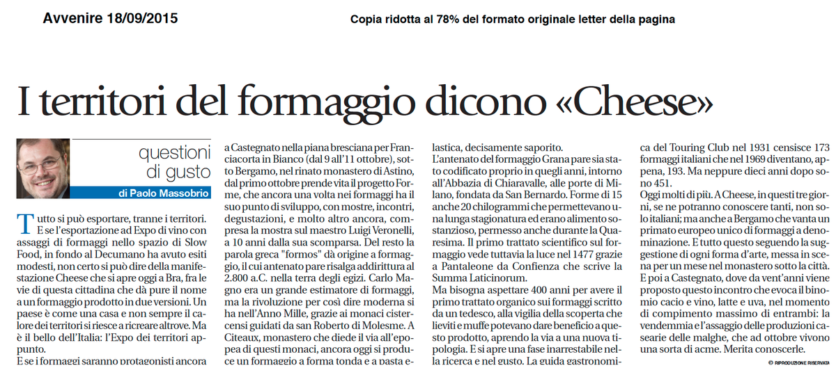 FranciacortainB's tweet photo. #FranciacortainBianco oggi parlano di noi su @Avvenire_NEI articolo di @Massolon http://t.co/SeqYLu1a4Y