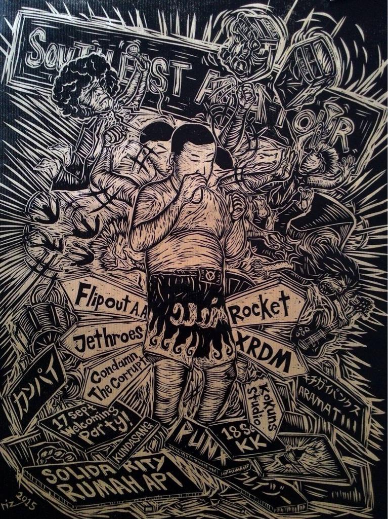 TheJethroes's tweet photo. @KKCity #Flipout A.A &amp; #Rocket (Japan) #southeastasiatour2015 tonight at #KokunsStudio KK 0700pm, enter by donation~ http://t.co/SwEgdbUe4p