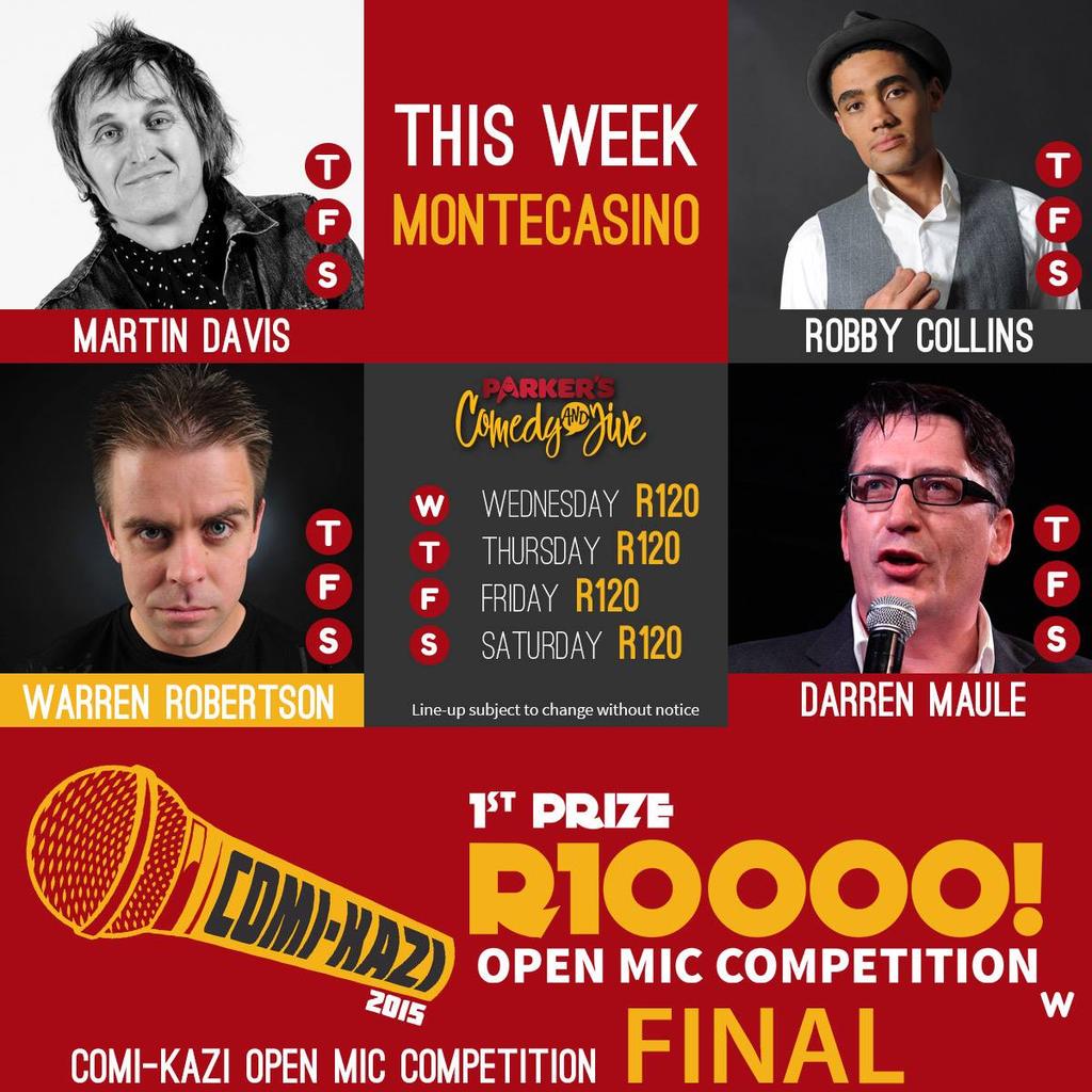 Prins_VR's tweet photo. Im not on the poster..But trust me, making my @ParkersComedy official spot debut tonight. Fourways #catchthatcomedy http://t.co/K6vw0qguv5