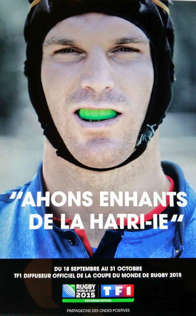 MayCarcabal's tweet photo. Nouveau visuel de la campagne #TF1 #RWC2015 par @AgenceGabriel. On aime ! http://t.co/LR0bbpPlnD
