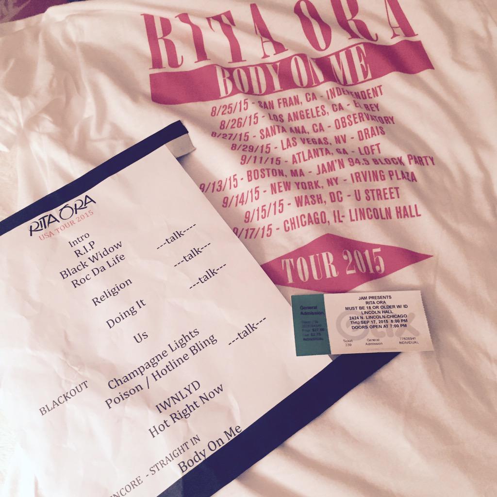 Michael_Delpizo's tweet photo. #luvmesumRitaOra #anighttorememba #BodyOnMeTour #Chicago @RitaOra ❤️😜 thanks again for a fantastic show! http://t.co/COv95klUDW