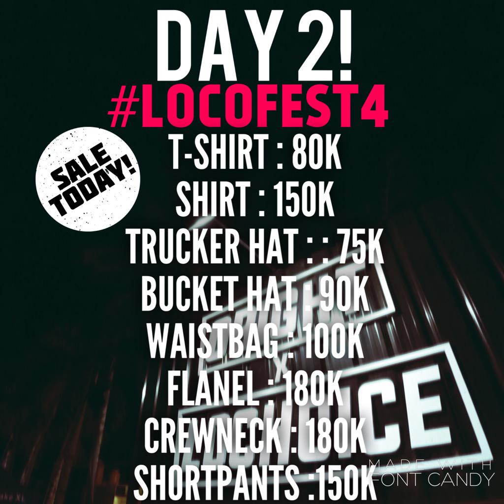 SALE TODAY!! LOCOFEST4 DAY-2!
Oright x Lochoice
Both/st30 Area B
Parking Area Ex. Bandara Selaparang #locofest2015
