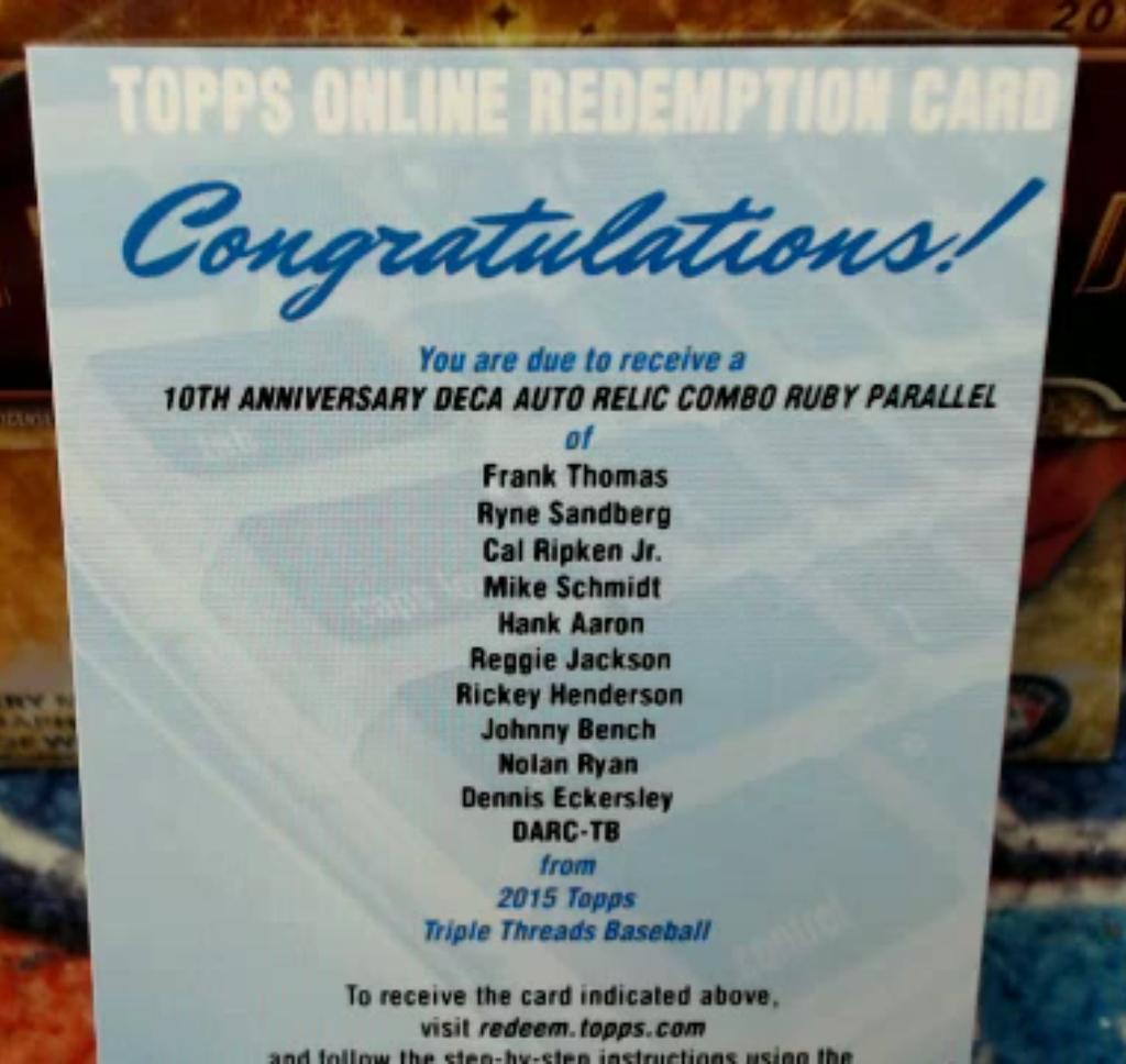 topsportscards's tweet image. WHAT A HUGE HIT! Glad to be part owner of this 1/1 10 Auto/Patch HOF card! Thanks @FBB_CHRIS BOOM! @ShowUsYourHits