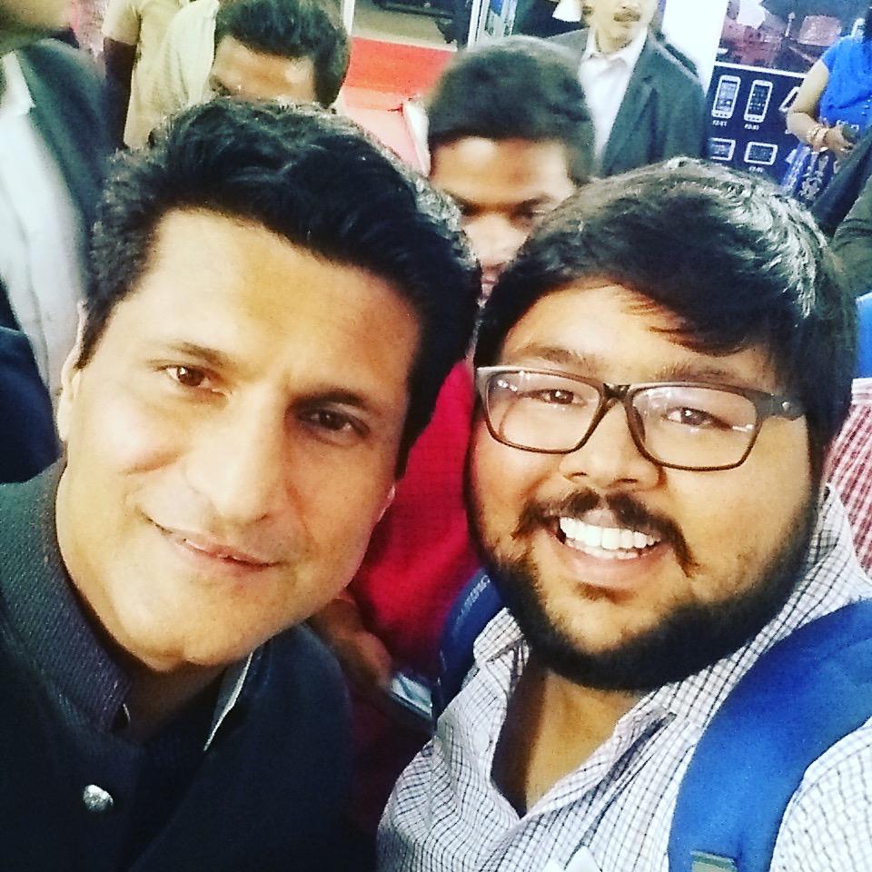 Selfie with the Gadget Guru at India Gadget Expo, Hyderabad, 2015