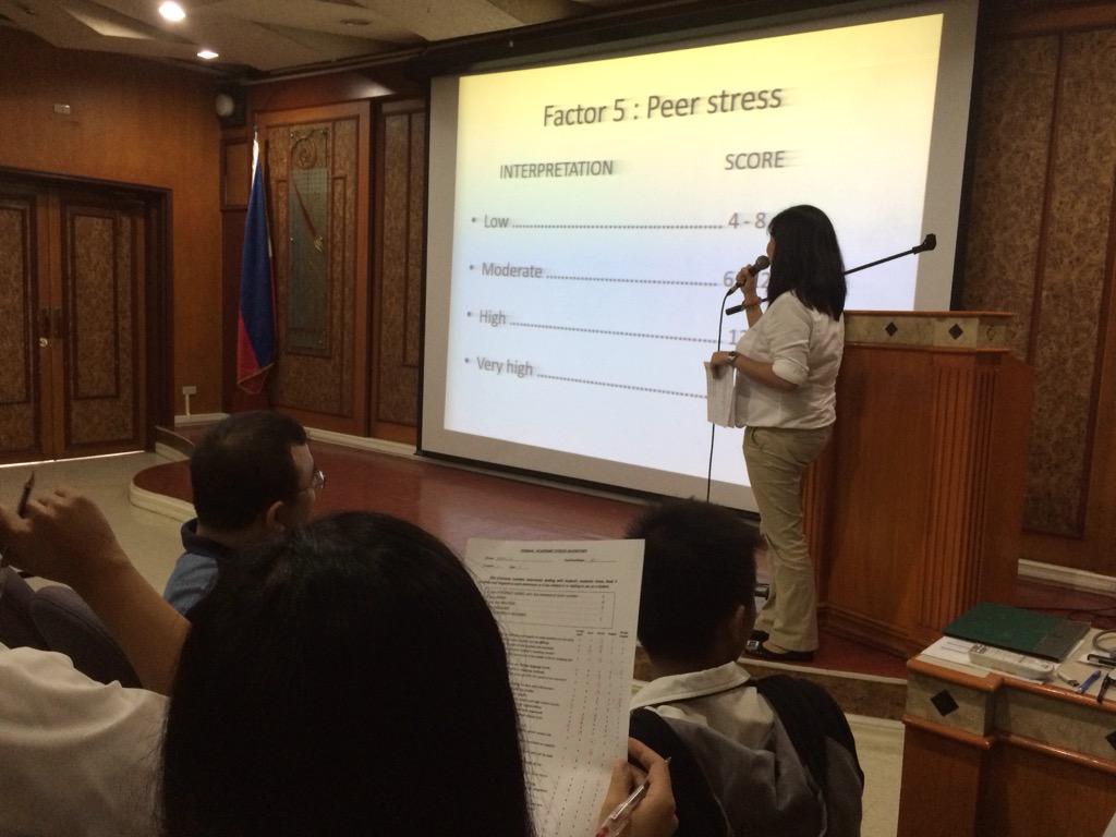 USTESC's tweet photo. Formal Academic Stress Inventory by Ms. Kristin Baura @ the Stress Management Seminar.
#SocialAwarenessWeek2015 
#SMS http://t.co/gKKCTOOMgE