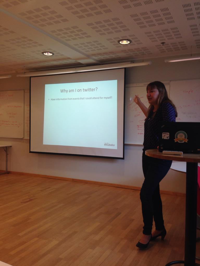 encubator_com's tweet photo. Friday breakfast and Twitter lecture with @LindauLindau and the encubation projects! @chalmersventure http://t.co/oTHUUECo5e