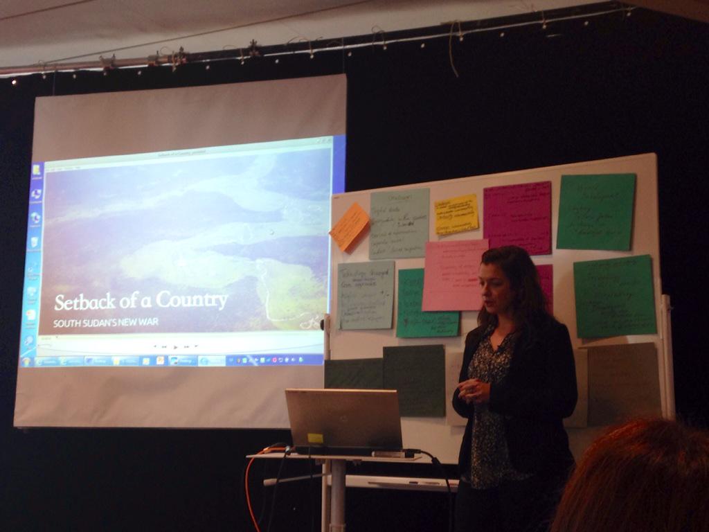 aidnography's tweet photo. Usually behind the camera, now @jennwarren presents her documentary work from #southsudan #comdev15 http://t.co/Wb8OJOsWNm