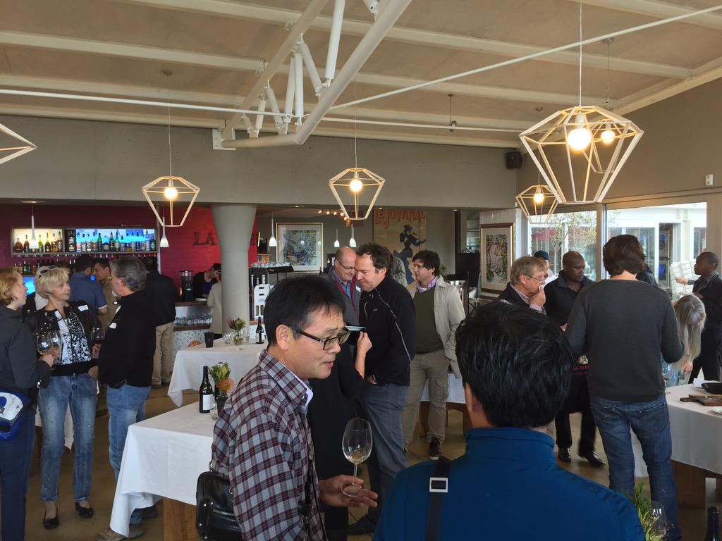 #CapeWine2015 at <a href="/LaVierge_LV/">restaurant@Lavierge</a> with <a href="/creationwines/">Carolyn Martin</a> winemaker JC Martin