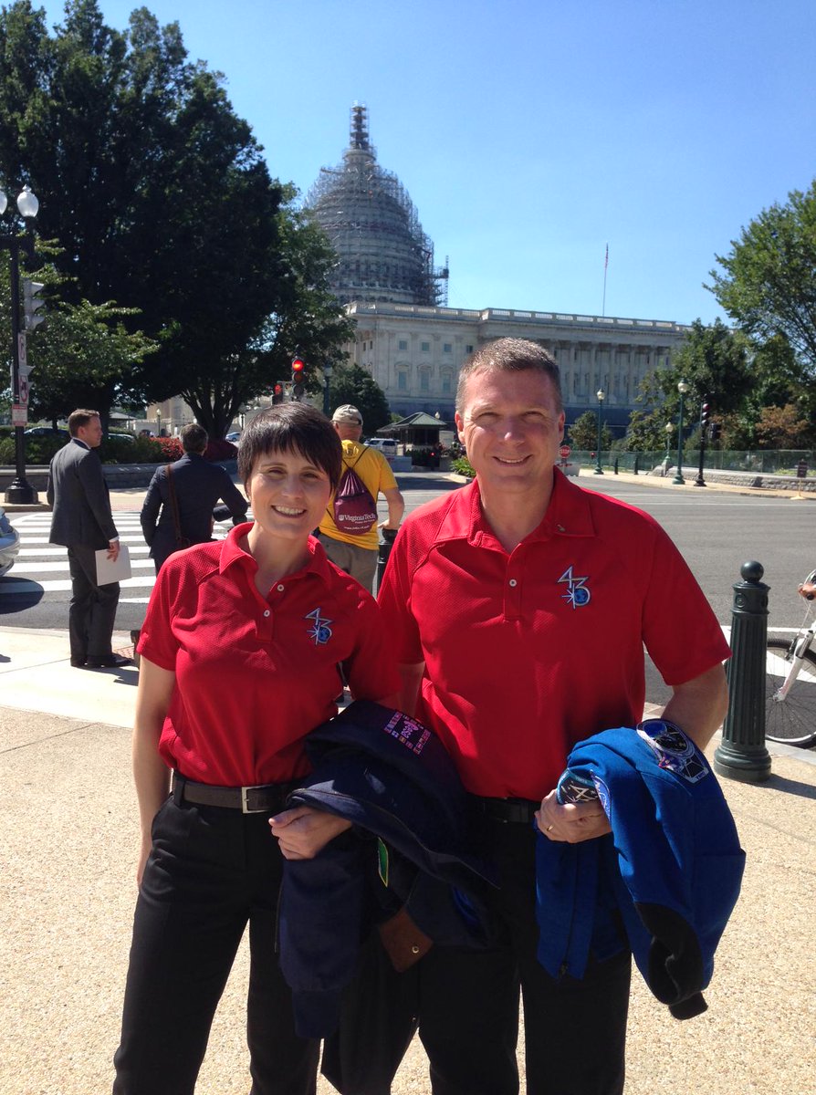 AstroSamantha's tweet photo. And on Wednesday @AstroTerry and I talked about #space exploration with Congressmen &amp; Congresswomen on Capitol Hill. http://t.co/tp5a3EsFX7