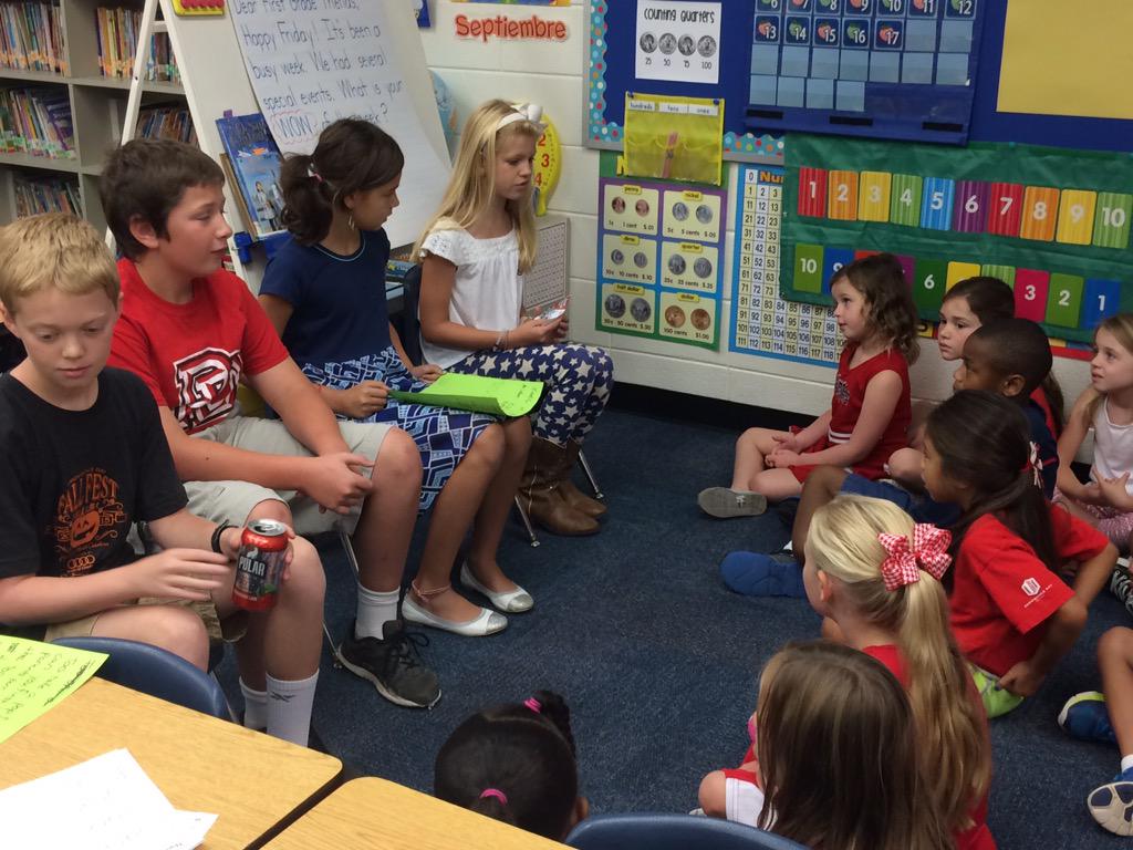 pdslmartin's tweet photo. Educating our 1st gr. friends about Ronald McDonald House! #collectpoptabs #pdschargers http://t.co/d6fXXovhJP