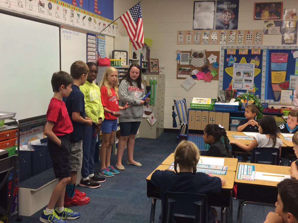 pdslmartin's tweet photo. Educating our 1st gr. friends about Ronald McDonald House! #collectpoptabs #pdschargers http://t.co/d6fXXovhJP