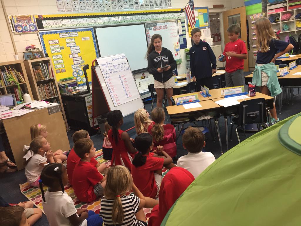 pdslmartin's tweet photo. Educating our 1st gr. friends about Ronald McDonald House! #collectpoptabs #pdschargers http://t.co/d6fXXovhJP