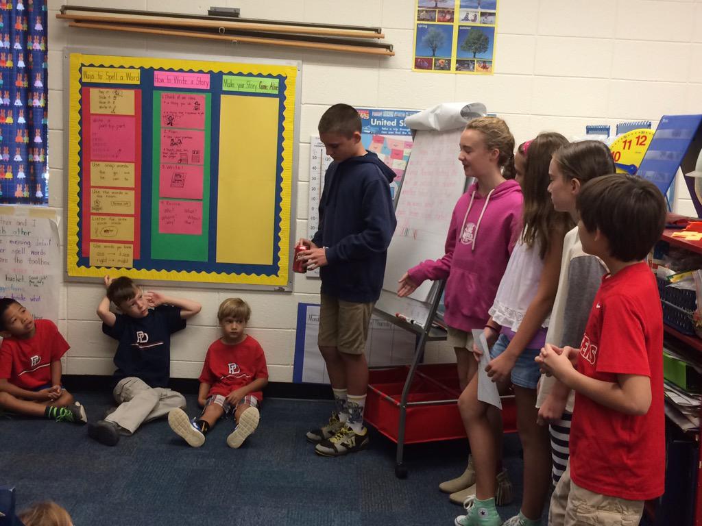 pdslmartin's tweet photo. Educating our 1st gr. friends about Ronald McDonald House! #collectpoptabs #pdschargers http://t.co/d6fXXovhJP