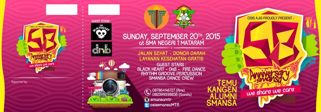 "On 58th Anniversary; We Share, We Care" Ticket only IDR 10k (Free softdrink &amp; doorprize). Grab yours!☺️😊