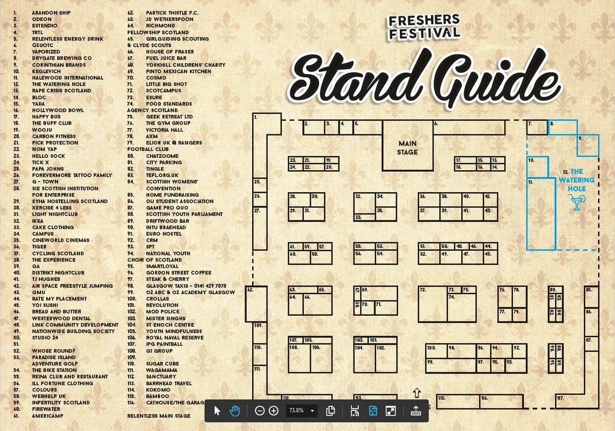 FreshersFest's tweet photo. @abandonshipapp have you spotted yourselves in our stall guide for #freshersfest? Take a peek! #scotcampus #secc http://t.co/57B5Se6XYk