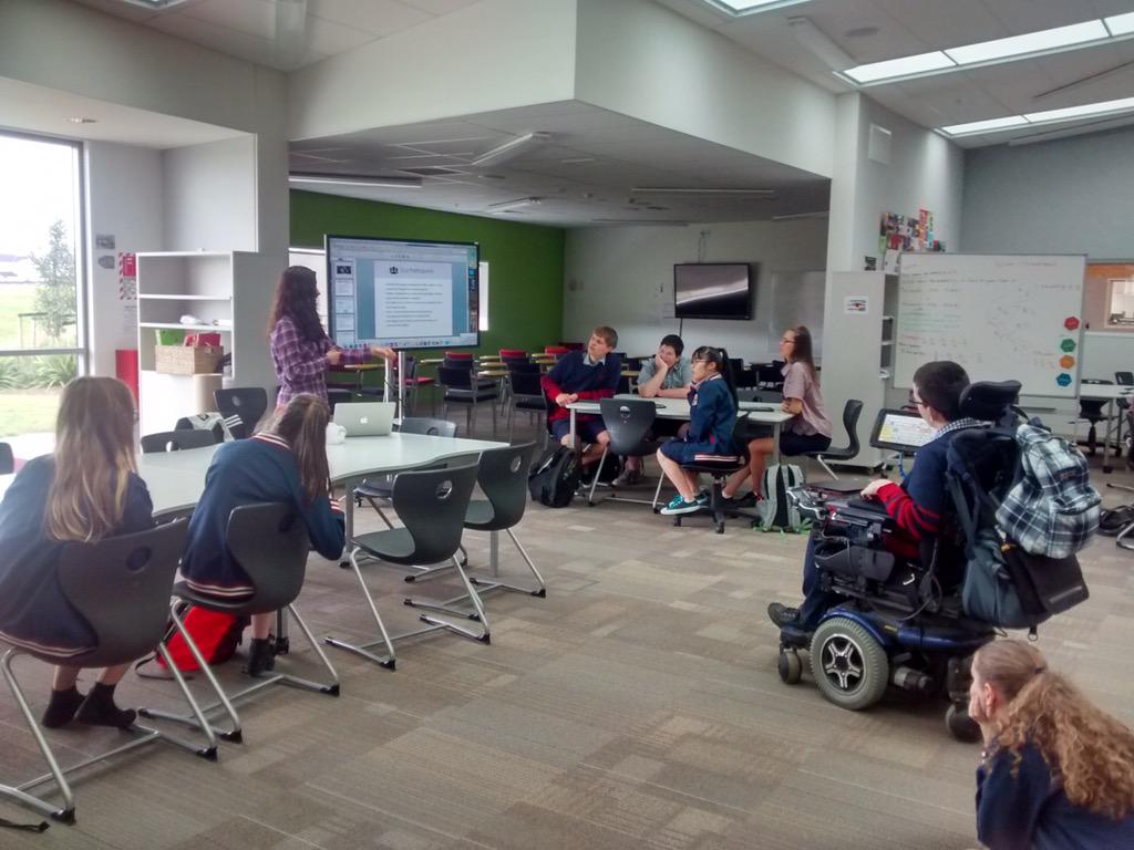 SallyHart72's tweet photo. Our kids loved the visit from @HPSSpollinator @ThoughtWired @Sarvnazz today, the future of inclusion in fine hands http://t.co/4WfGPpolg8
