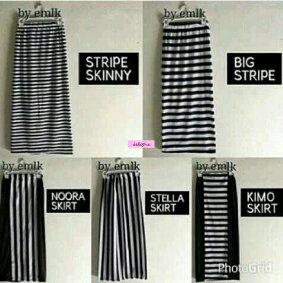 EF All strippe @68rb bahan katun stretch (ready sabtu rekap dr skrng)