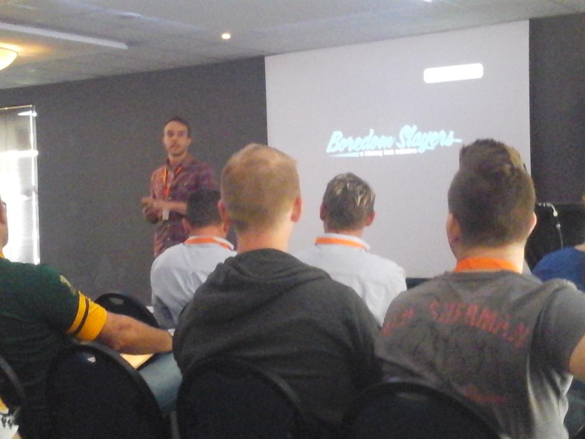 Neil from the Missing Link "take the boring out of your conference" #lumisaworkshop15