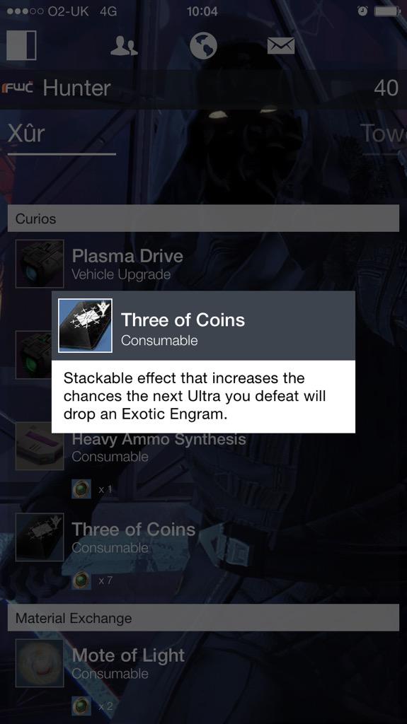 TeamDeadShot's tweet photo. Make sure you grab a few of these coins #Destiny #TTK http://t.co/LagMCieleP