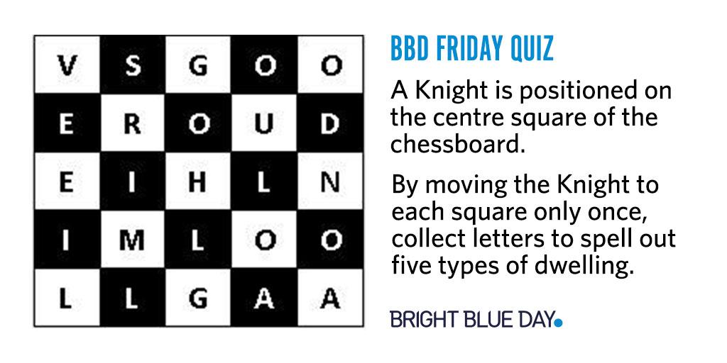BrightBlueDay's tweet photo. Each dwelling is five letters long. What are they? #FridayQuiz http://t.co/Xq3k5PXx9R