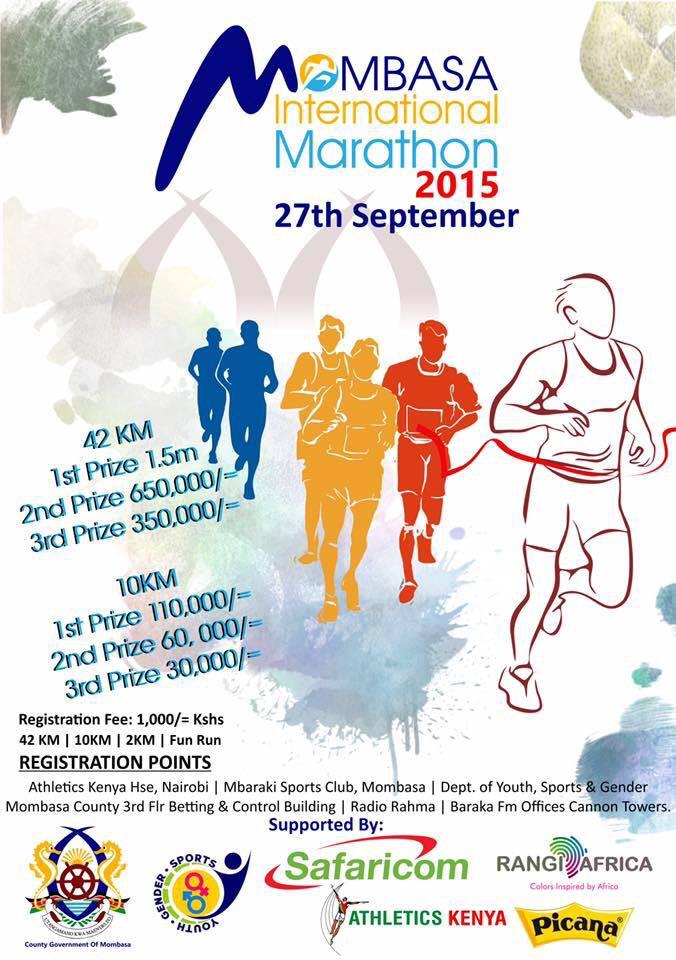 HassanAliJoho's tweet photo. This event is also a build up to the Mombasa International Marathon which will be held on the 27th of September 2015. http://t.co/hVo6f80sMa