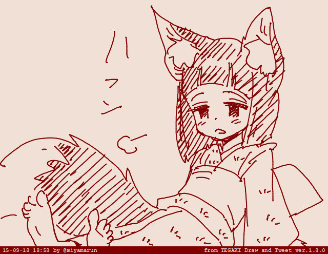 描きかけの絵完成させただけなのに妙に疲れた #tegaki_dt 