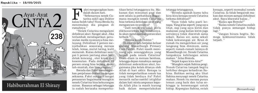 syafik2000's tweet photo. Cerbung #AAC2 no 238 @h_elshirazy @republikaonline @ZakyHiromasa @bukurepublika @sakirtm @bubuagha @anaazusa http://t.co/VXRCpLoICI