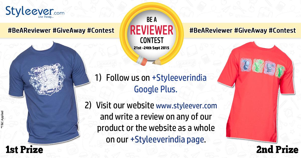 Styleeverindia's tweet photo. Hey guys! #giveaway #contest #BeAReviewer: Follow https://t.co/IARN0KRBXK. Most Active Participants will #win. http://t.co/cbcyH0IOPs