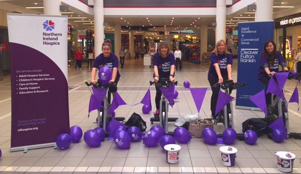 CastleCourt's tweet photo. Go for it!! @CFR_Law static bike race in aid of @NIHospice - Come &amp; cheer them on! #Charity #Donate http://t.co/IWz0QiqsIX