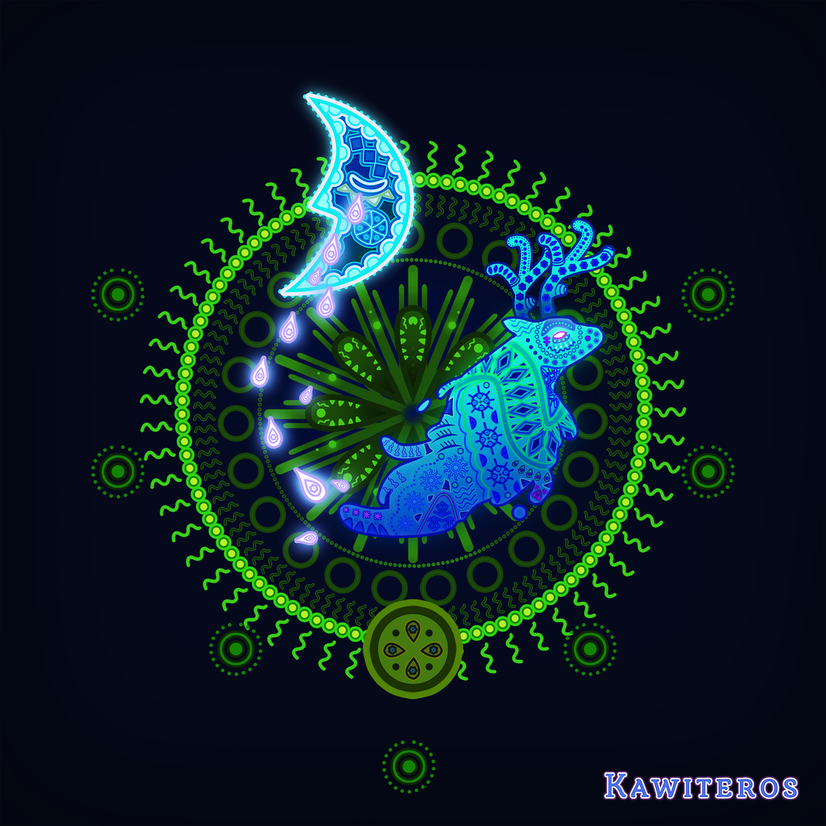 Kawiteros's tweet photo. Here is the kind of fresco that you will find in our universe.. #gameart #indiedev #madewithunity #kawiteros #huichol http://t.co/4mdlyvLwAp