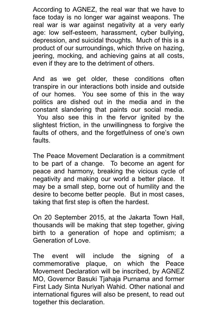 agnezmo's tweet photo. I AM GENERATION OF LOVE (Oath of Love) that i wrote will be billed as Peace Movement Declaration on sept 20, 2015. ❤️ http://t.co/U4KqVExSgB