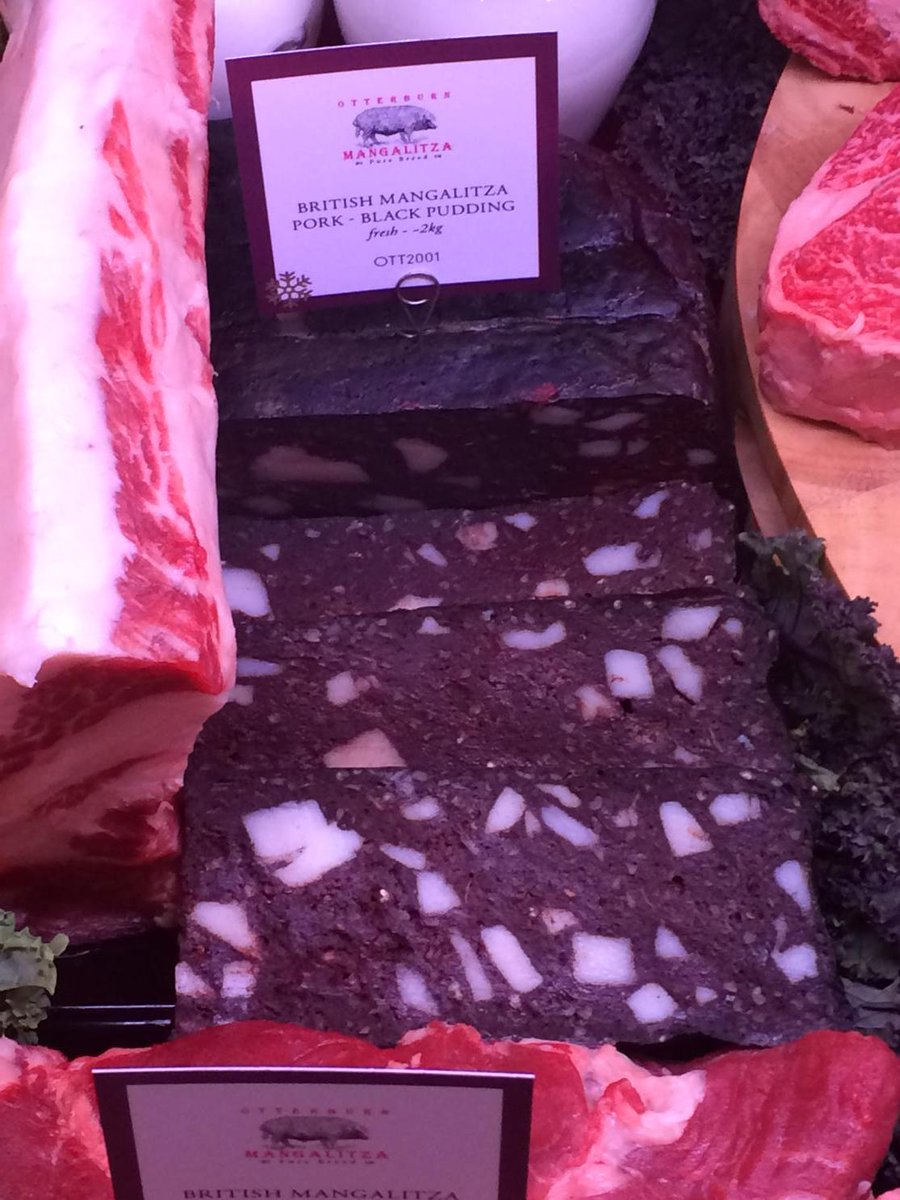 AndreDang's tweet photo. Just tasted some of this. Amazing mangalitza black pudding from Otterburn mangalitza #cffshowcase http://t.co/sW65fGSBTF