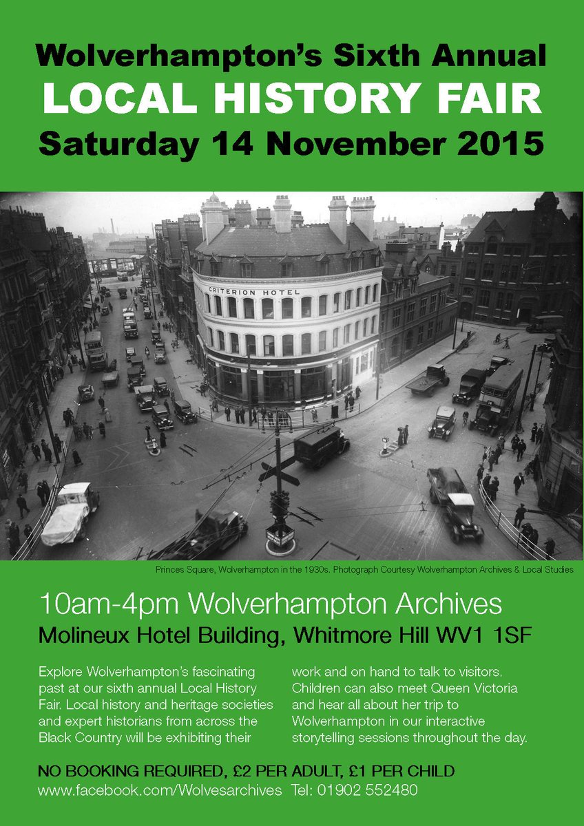 WV_History's tweet photo. Date for your diary - Our 6th annual Local History Fair http://t.co/MZ3LqyXjST @WolvesArchives @WV_CivicHistory http://t.co/Af98tolmUg