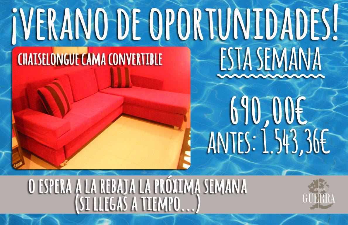 mueblesguerra's tweet image. #Oferta esta semana: #chaiselonge cama convertible de 1.543,36€ a 690€.
#Haro #decoración ¡No te lo pierdas!