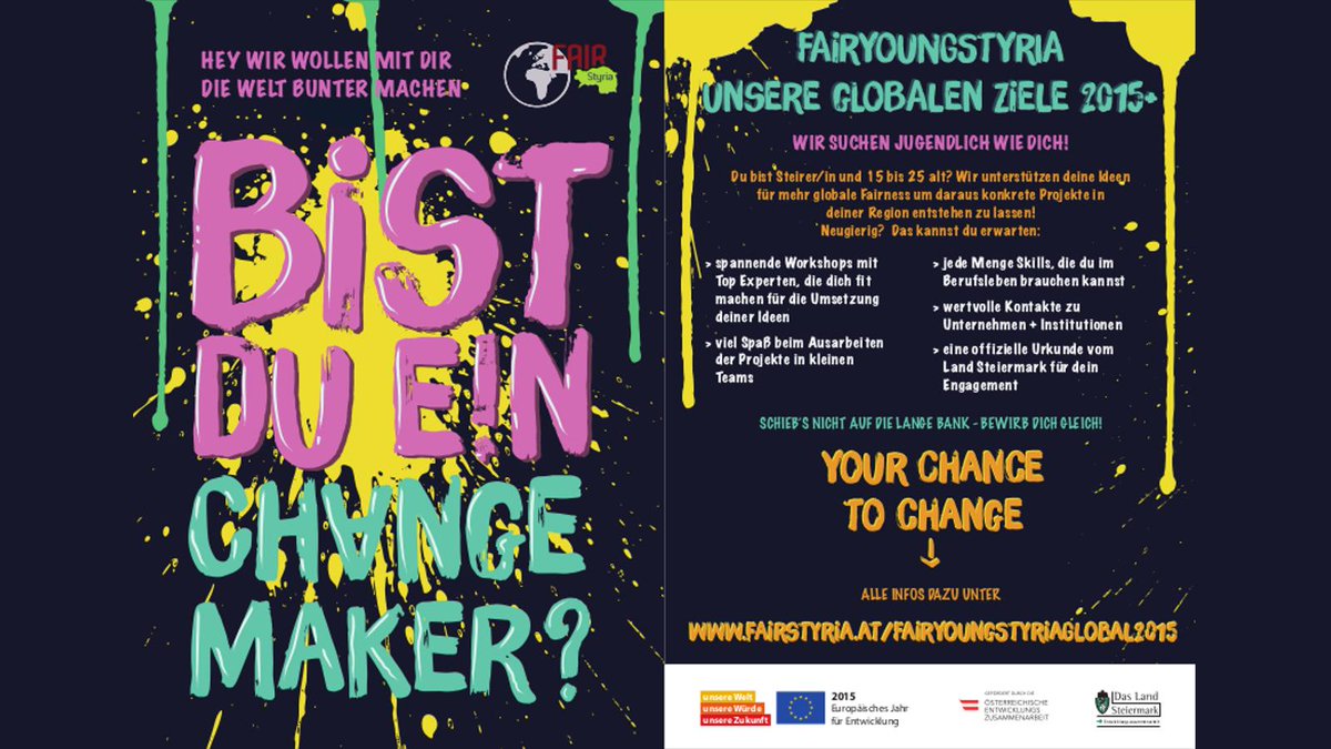 JUGEND_INFO's tweet photo. Gesucht: 60 junge #steirische #Changemaker
http://t.co/yZpn2AAs7w
#fairyoungstyria #fairstyria #steiermark #Jugend http://t.co/d9MOxBqcwC