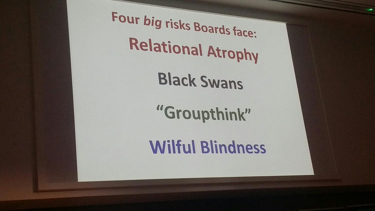 sifowler's tweet photo. Four big risks Executive/Governance Boards face -@nickisbister #R_Thinking http://t.co/vs0X3al6iv