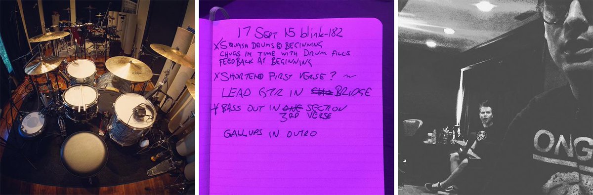 Mark, Matt &amp; Travis continuing to record together in the studio :)