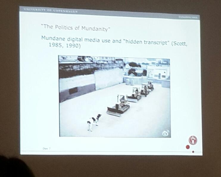 rasmus_kleis's tweet photo. .@JunLIU_UCPH example of "hidden transcripts" in mundane digital politics in China (think tank man/Tiananmen) #ijpp15 http://t.co/Uah0j6J1Ub