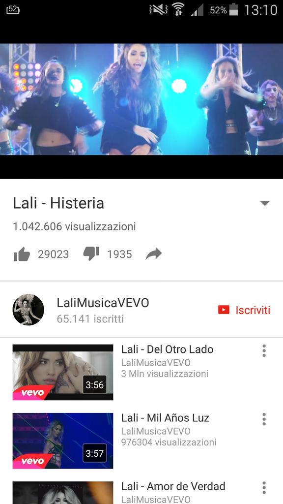 QuisieraDecirle's tweet photo. 7 dias y ya tiene 1.042.606 visualizaciones. 
@laliespos LA ROMPES DIOSA!  ❤ http://t.co/2HjiXuCGSb