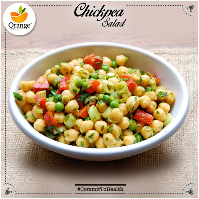 OrangeFoodWorks's tweet photo. A lot of iron, phosphate, calcium, magnesium, manganese, zinc and vitamin K content is present in Chickpea Salad! http://t.co/I6Br6UdqoW