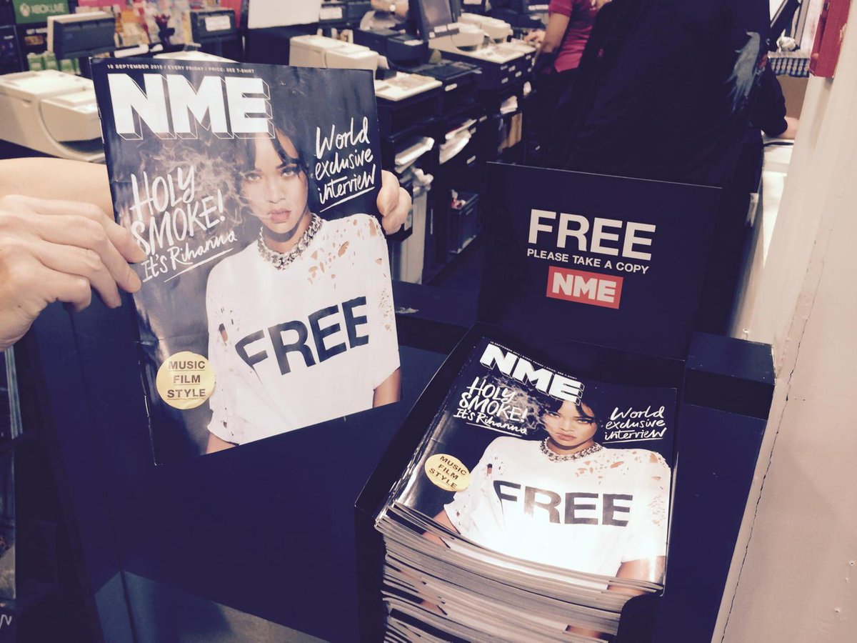 hmvDarlington's tweet photo. Big big day! @NME is now FREE every Friday! Pick yours up from your local #hmv 👍🏻 http://t.co/v8MPYAVqhO