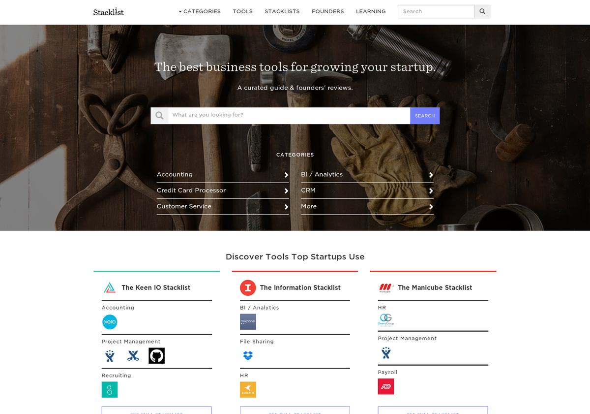 ProductHunt's tweet image. Stacklist: The best business tools for growing your startup. producthunt.com/tech/stacklist via @kwdinc on @producthunt