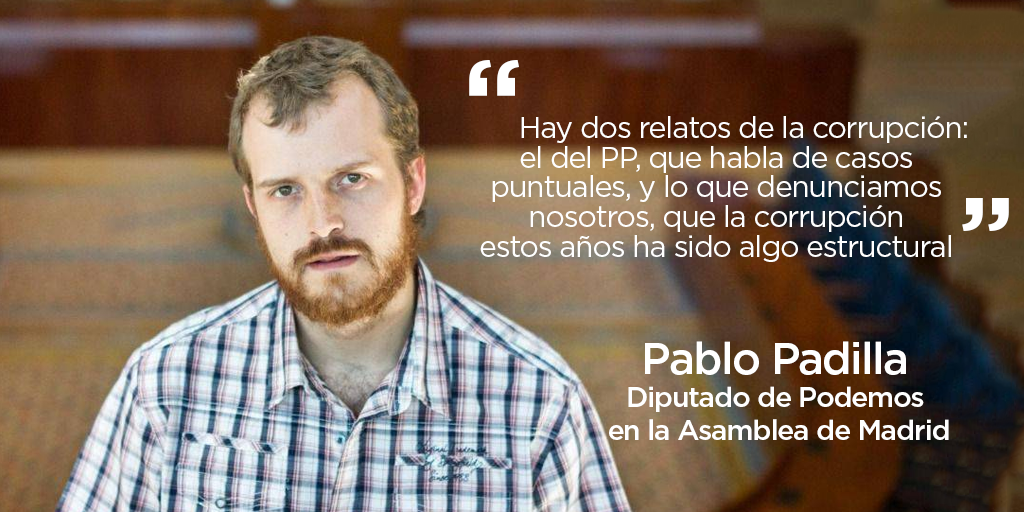 PodemosCMadrid's tweet photo. Más allá de derivar casos a juzgados, los partidos deben asumir la responsabilidad política de la corrupción. #LCD9 http://t.co/eA5zsDA5hx