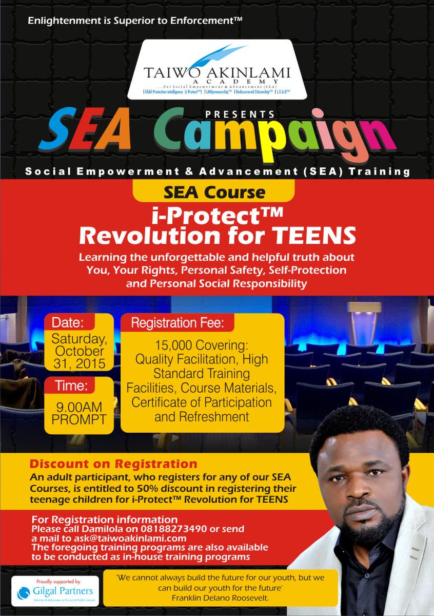 taiwoakinlami's tweet image. 81. Today are the building blocks of tomorrow. #iProtectTEEN™ #ProjectSEA @gilgalP