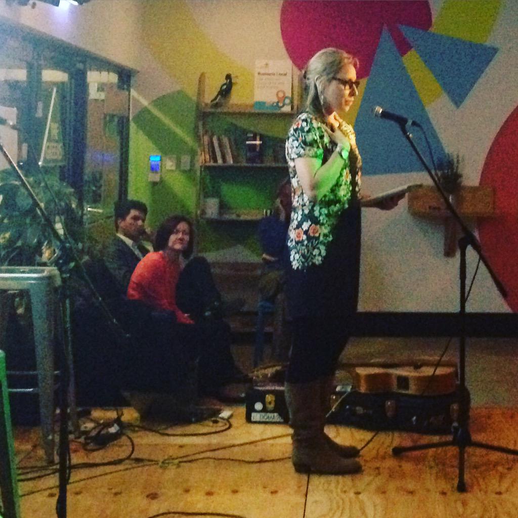 TheGreensWA's tweet photo. . @vanessarauland speaking at our #YesWeCanning party in Mandurah #canningvotes http://t.co/CQeyU6PLYh