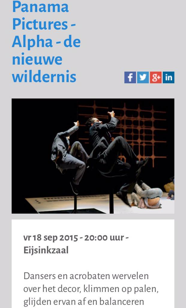 Eerste dansvoorstelling van het seizoen @Rabotheater én meteen een heel bijzondere! Ik ga!